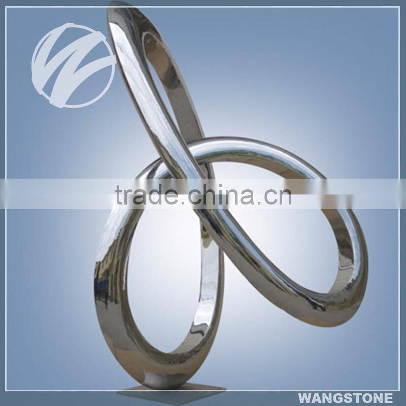 Modern designs decoration items stainless steel table sculpture