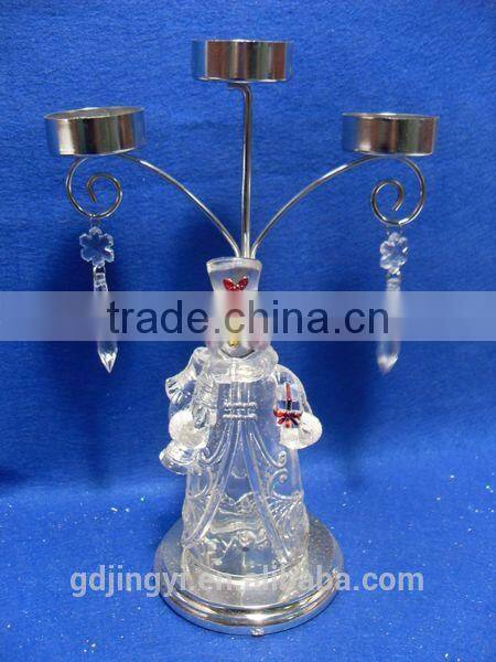 High quality glass snowman with candle holder