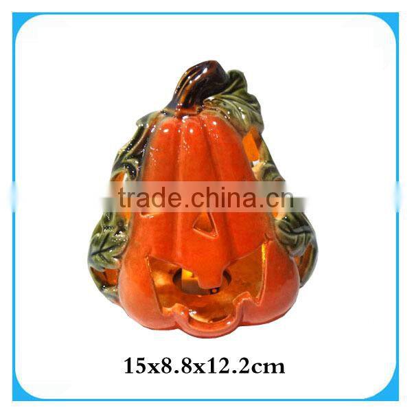 Ceramic halloween pumpkin decorations led light