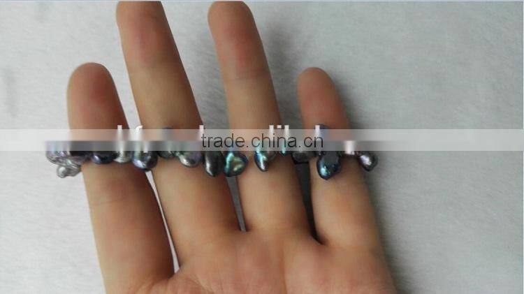 4-5mm black baroque freshwater pearl bracelet