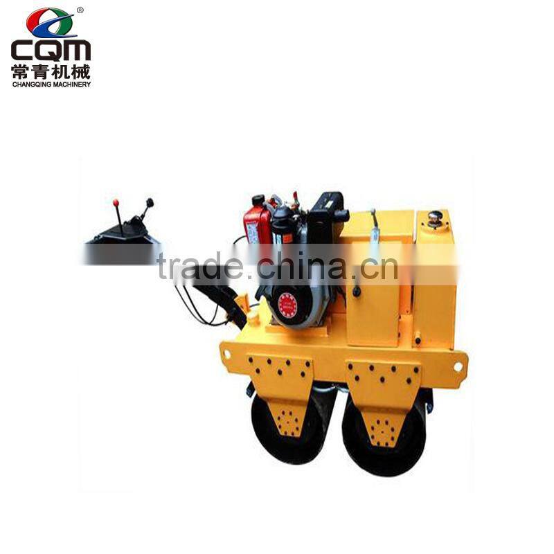 High quality for Walking type double drum vibratory roller in factory