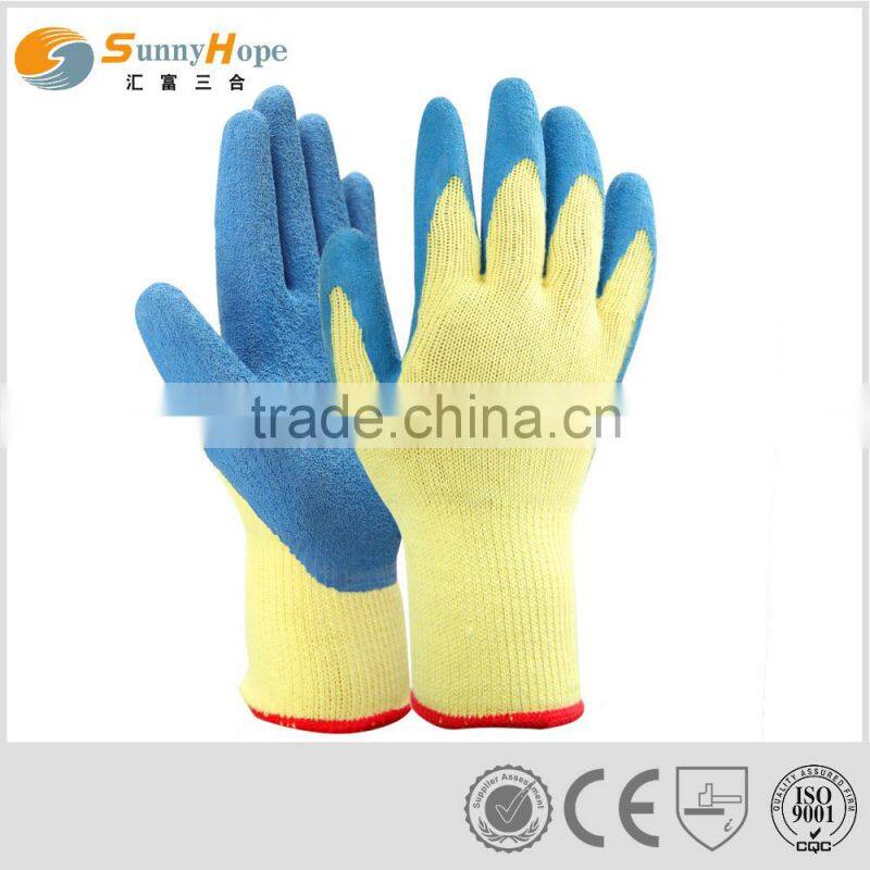 knitted 10gauge seamless latex coated gloves