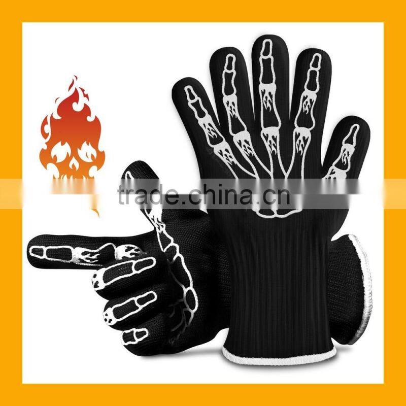 HitzebestAndig bis 500C elegantes Design Vielseitig einsetzbar Grill handschuhe Kaminhandschuhe Topfhandschuhe BBQ handschuhe