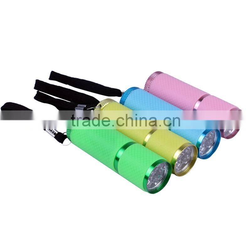 9 purple strong light flashlight,Mini Flash Light Led Lantern