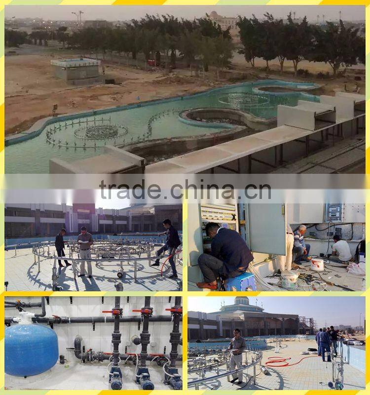 Square Landscape outdoor fountain nozzles colorful floating water fountain