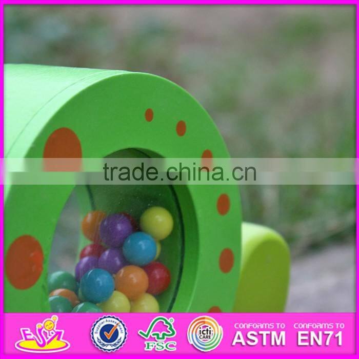 2016 new design snail carried wooden pull toys for toddlers W05C078