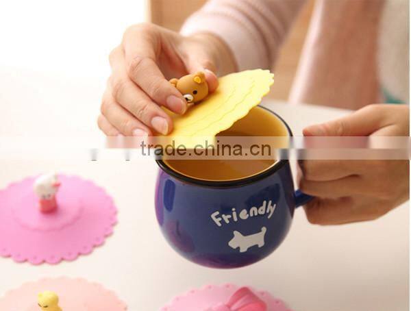 Silicone Anti-dust Suction Seal Lid Cap Coffee Mug Leak Proof Cover