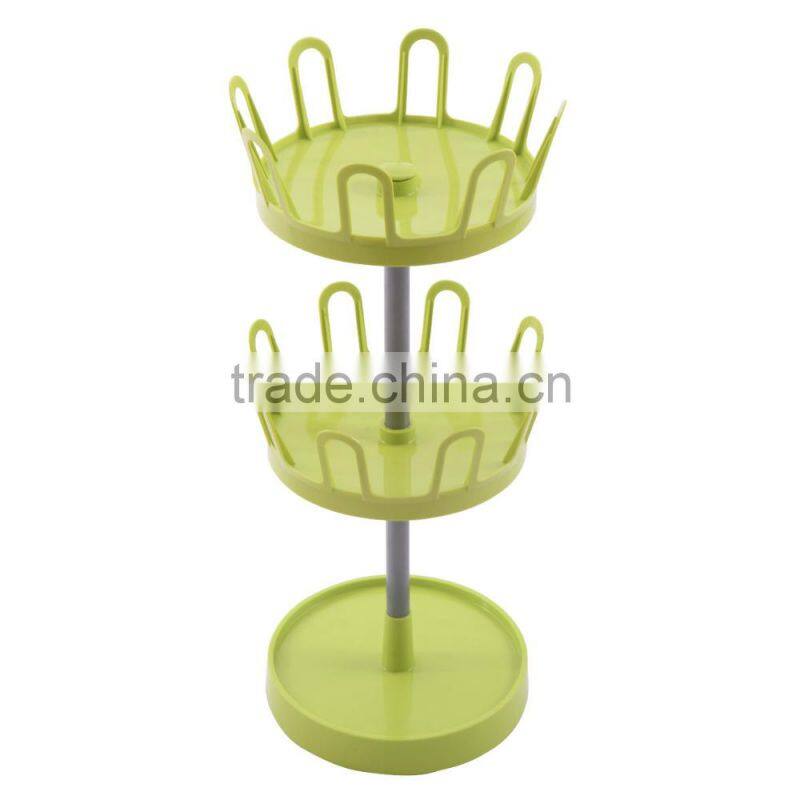 Home furniture simple swivel ABS slippers rack, 2-tier waterproof shoe rack