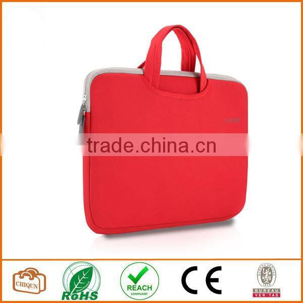 Laptop Case, PLEMO Nylon Lycra Fabric 14 Inch Laptop / Notebook Computer Case Briefcase Bag Pouch Sleeve, Red