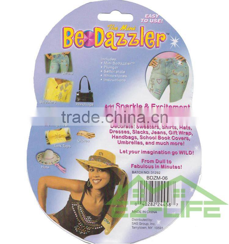 Mini bedazzler clothing nail rivet rhinestones DIY setter tool kit