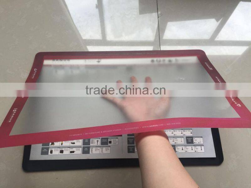 pvc window counter mat with window for interchangeable inserts rubber pad