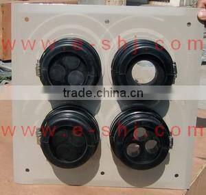 1/2", 7/8" cable wall entry system, grounding bar, feeder cable clamp, grounding kit