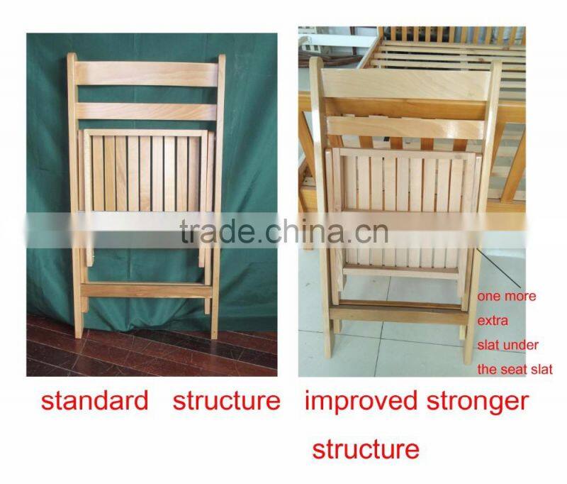 wholesale wood wooden beech folding slat chair