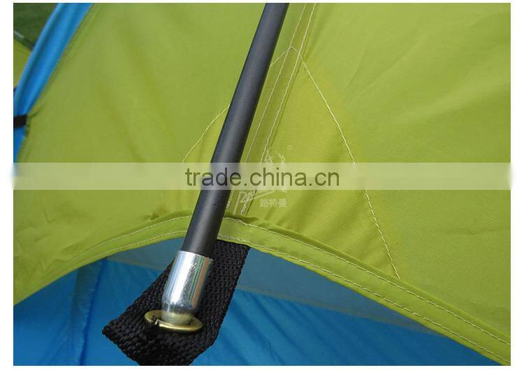 3 Person Double Layer Ripstop Polyester Family Camping Tent With Fiberglass Pole