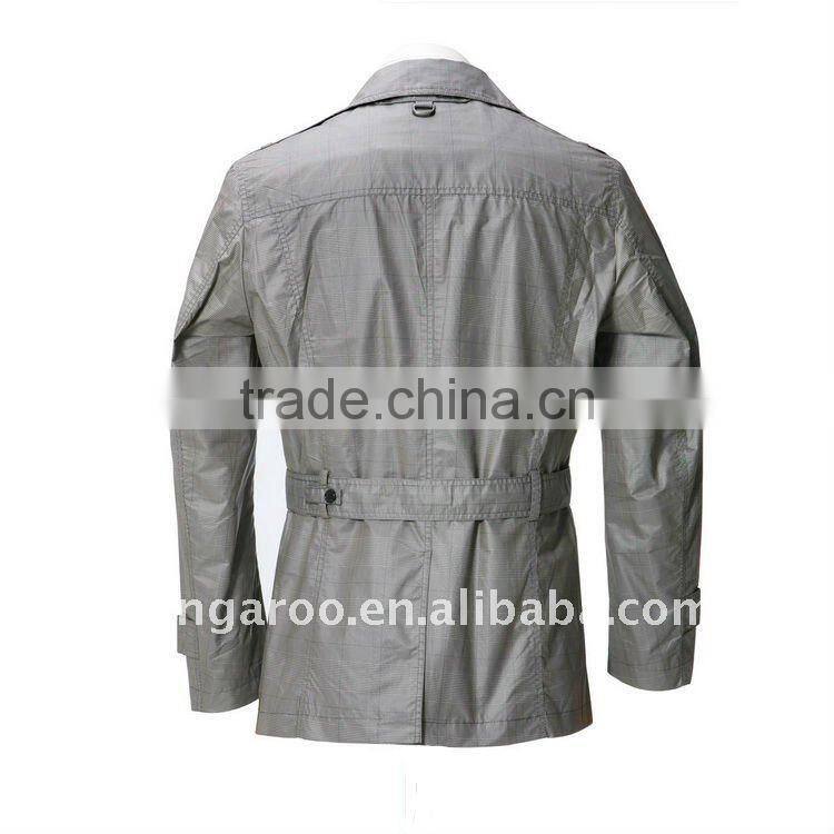 Mens fashion silver coating overcoat