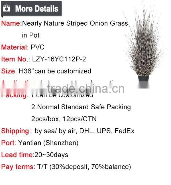 36 /48 / 60 Inch Height Potted Artificial Grass Potted Onion Grass Fake Grass Pots Plant