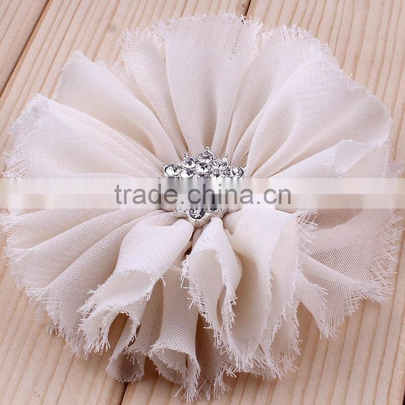 handmade shabby chiffon flower clip for kids hair accessories
