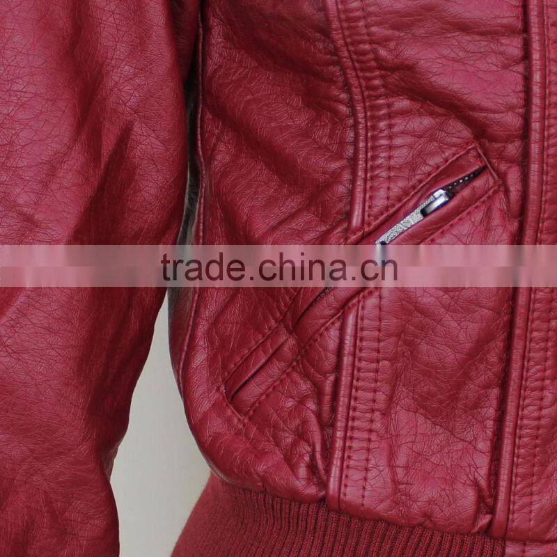 2016 new winter small leather jacket women top quality pu jackets