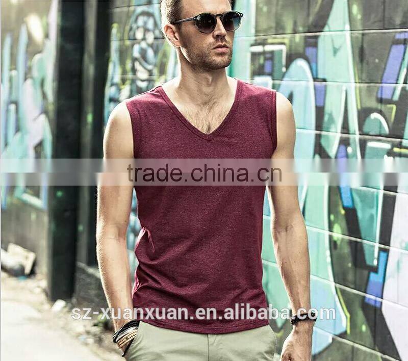 2016 Cheap Wholesale 100% Cotton Sports Vest Men