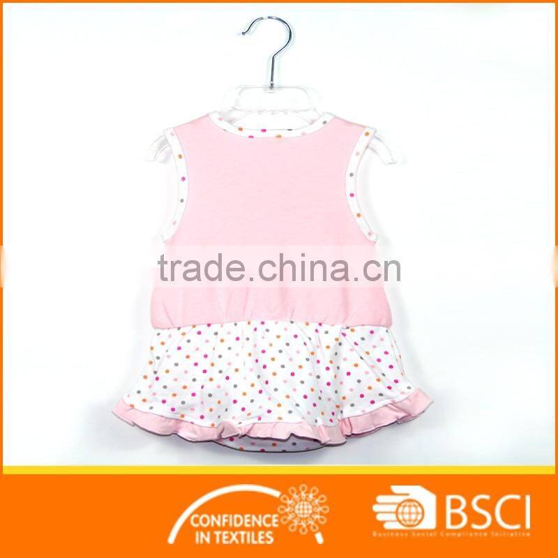 2016 Latest Interlock Summer Wear Baby Romper With Skirt