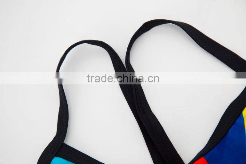 2017 Beach Wear Colorful Kid Swimwear For Sexy Bra