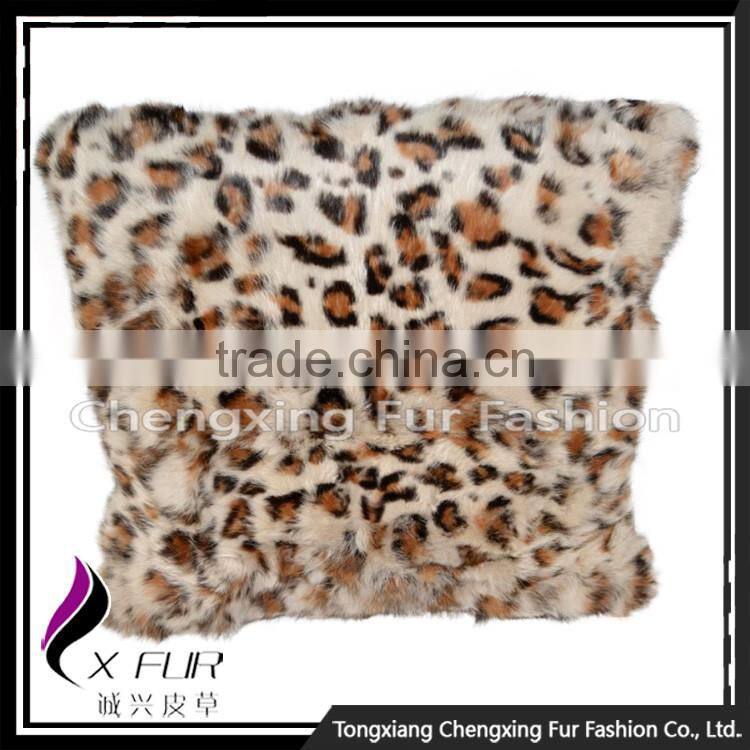CX-D-93 Christmas Pillow Cover Personalized Custom Real Rabbit Fur Pillowcase