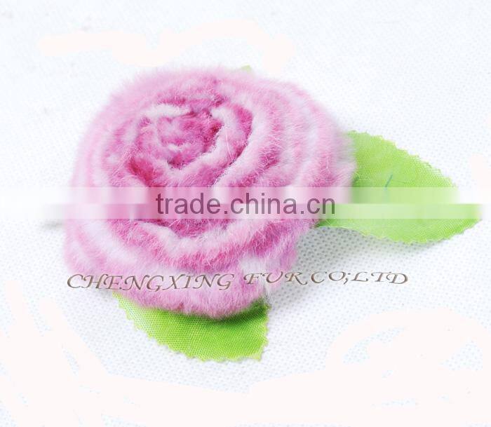 CX-A-33 High Quality Genuine Rex Fur Flower Decoration Brooches Pin