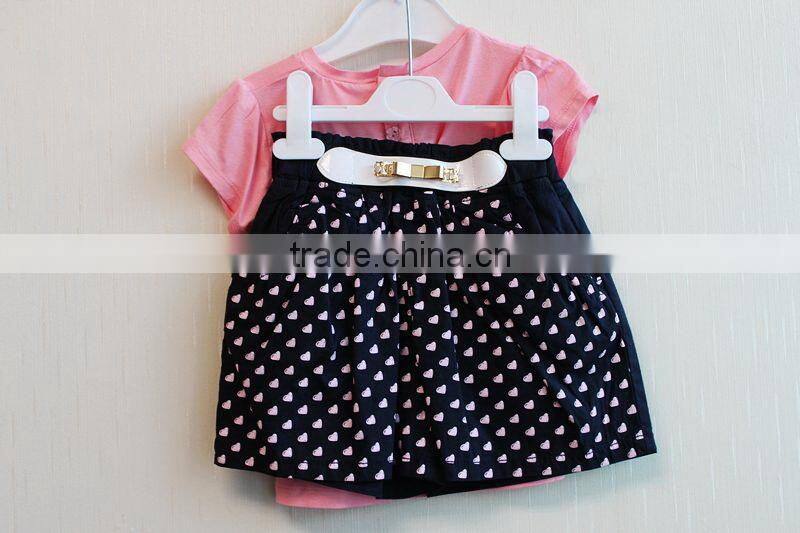 2016 Lovely Wholesale Newborn Baby Girls Sport Set Summer 2 Pcs Set