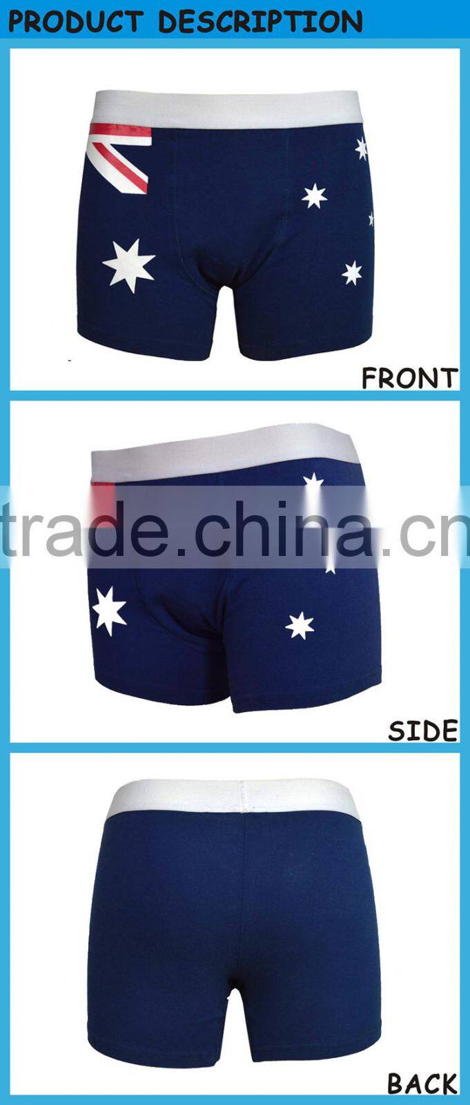 Plastisol Stars Print Man's Boxer Shorts Fashion Underwear Suits