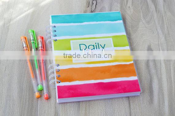 Spiral binding full color printing notebook custom ,school & office cheap planner printing