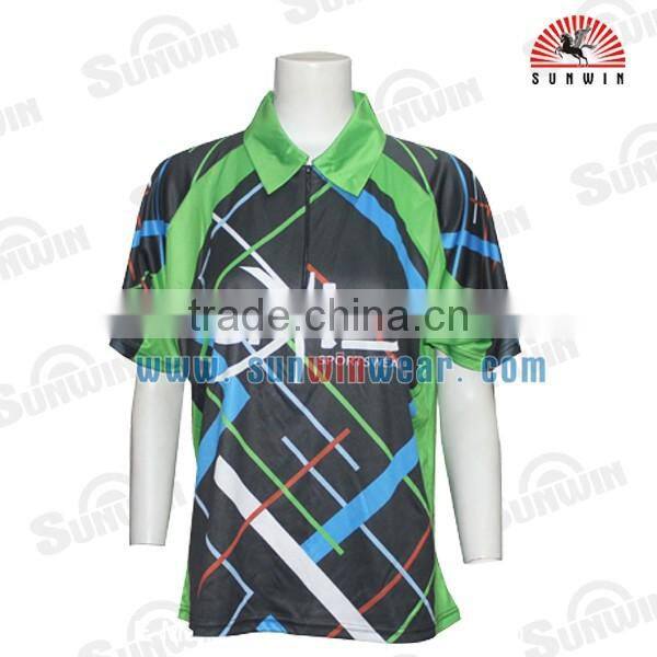 Wholesale Fashion Design Sublimated Custom100% Polyester Fishing Jersey
