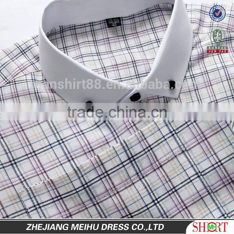 2017 hig quality non iron contrast color oxford men new model shirt