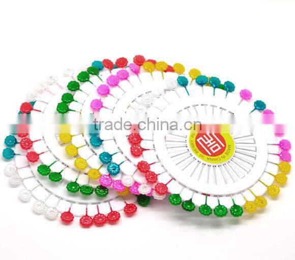 Mixed Color Flower Decorated Sewing Pins& Mark Needle