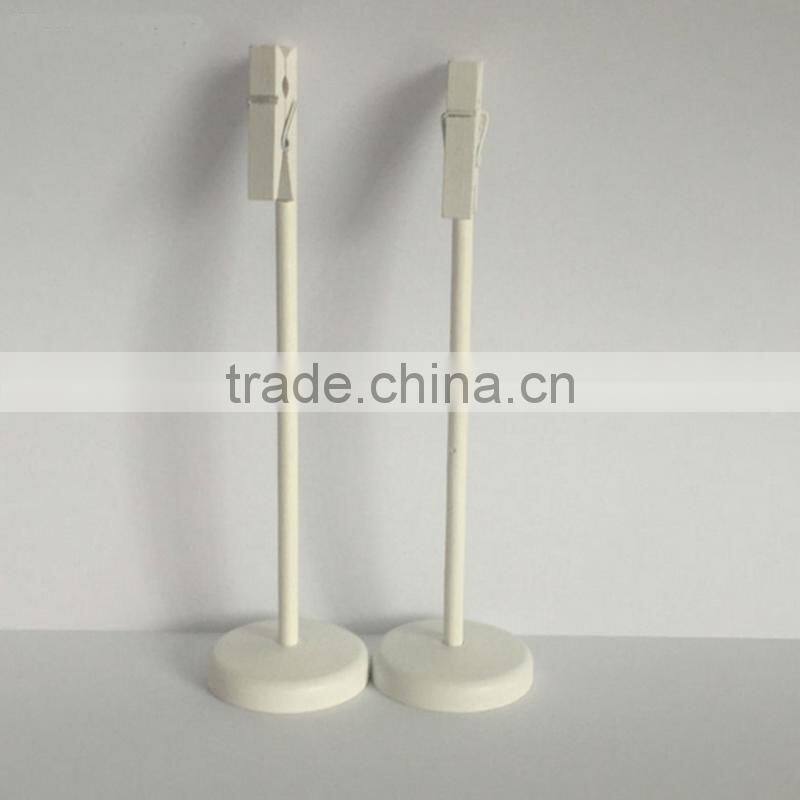 10x Wood Clothespins On The Stands Place Craft Creat Table Number Holder