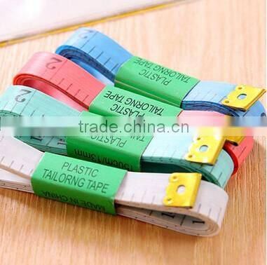 Promotional cheap 150cm colorful plastic tape measure