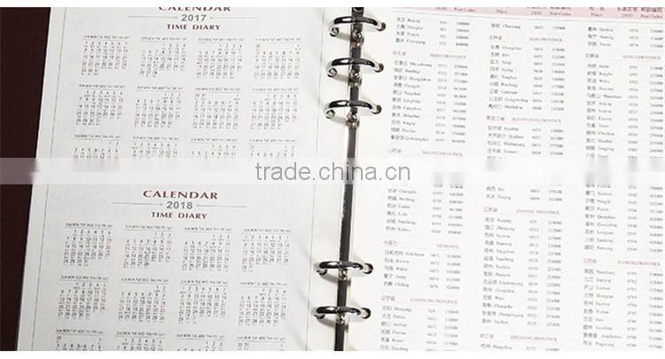 Wholesale customized A5 PU leather notebook office school notebook