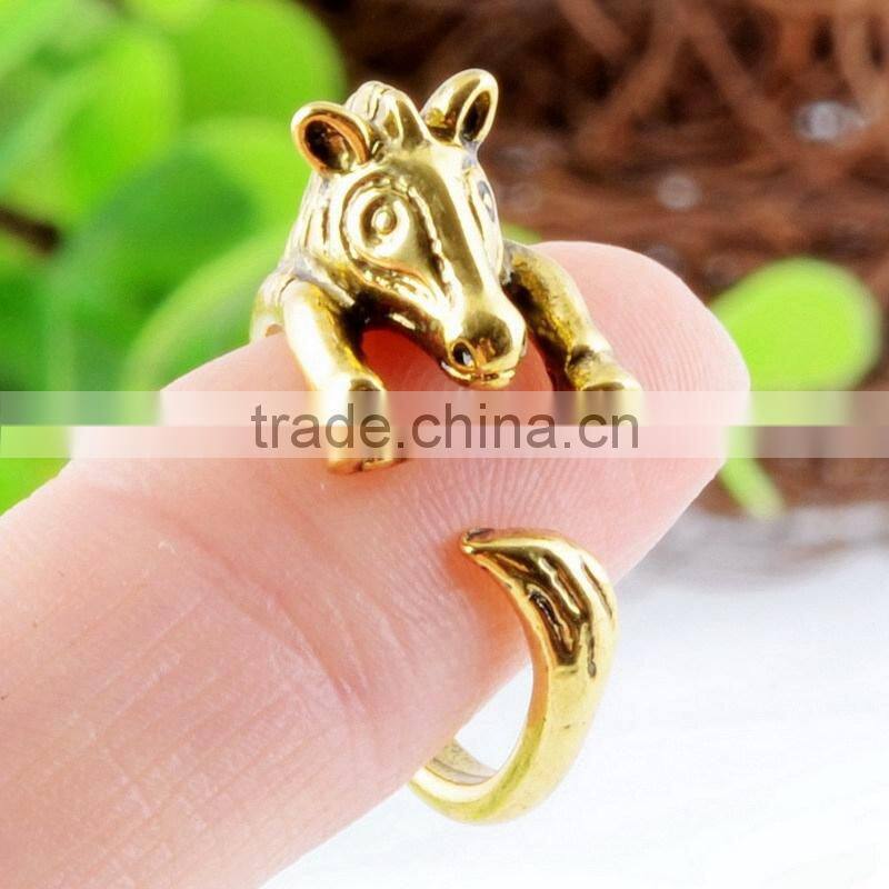 Zebra Animal Ring Retro Vintage Gold /Silver Wrap Jewellery Adjustable Gift Ring