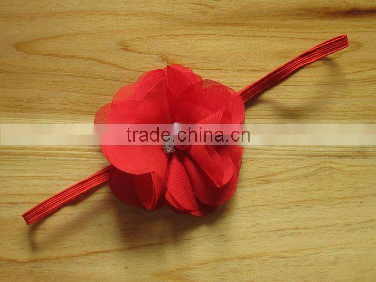 Trendy Girls Muti-colors cute cheap hair accessories for babies ribbon flower