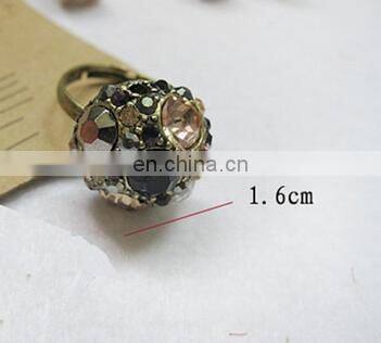 godbead Mushroom Head Ring Fashion Plated Genuine Austrian Crystal Party Club Rings Jewelry