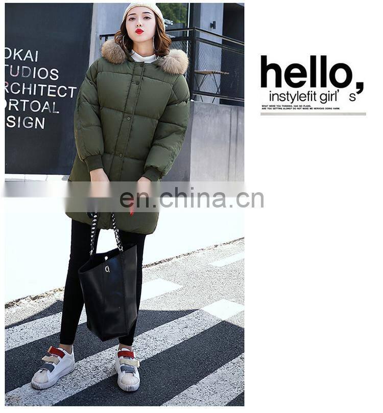 Korean version of the thick down jacket 2017 winter large size loose students bread clothes cotton clothing women S1019