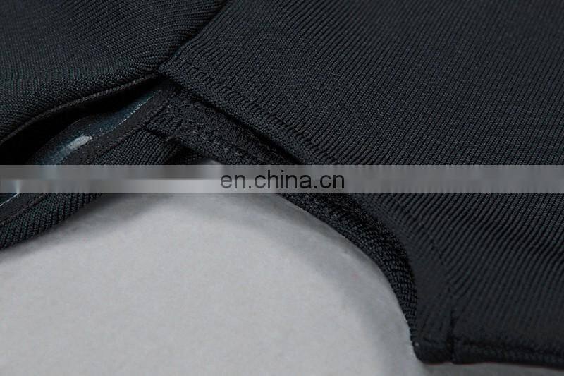 Amigo 2017 latst black off shoulder sexy bandage dress midi tube elegant embroidery evening dresses for girls party wear