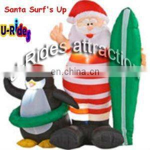 Snowman and Santa Claus Xmas inflatable chrismas model