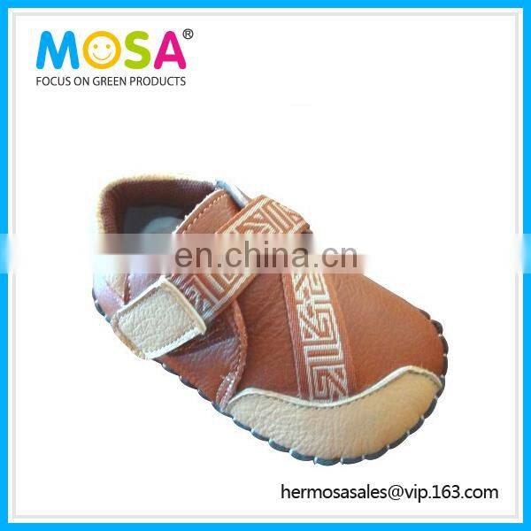 Pink White Genuine Leather Sport Girl Shoes Anti-Slip Fashion Design