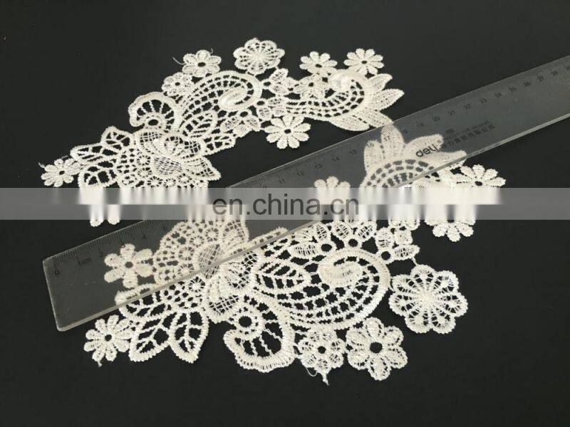 2017custom fancy flower lace patch/applique