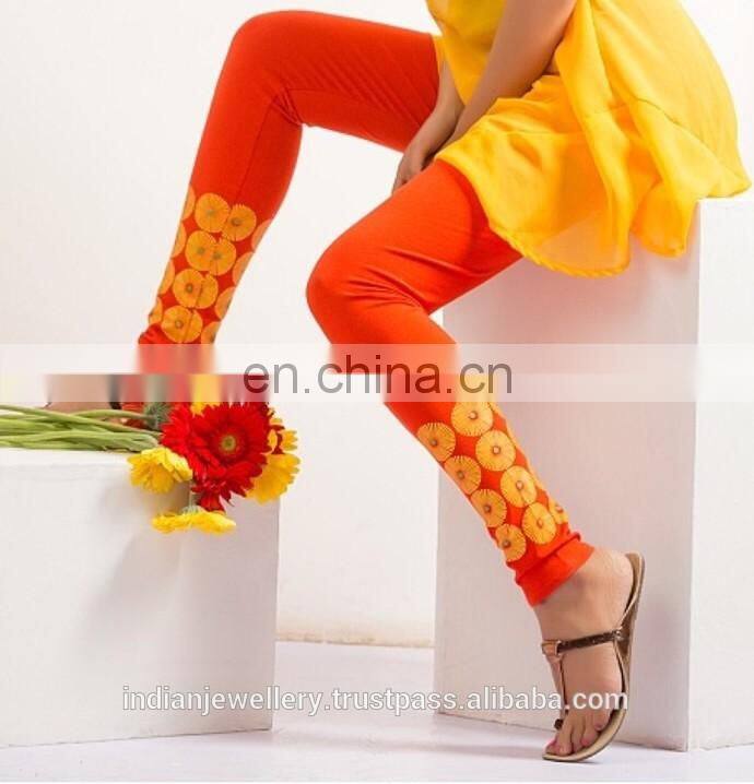 Printed leggings manufacturer, designer leggings exporter,leg-ins wear supplier