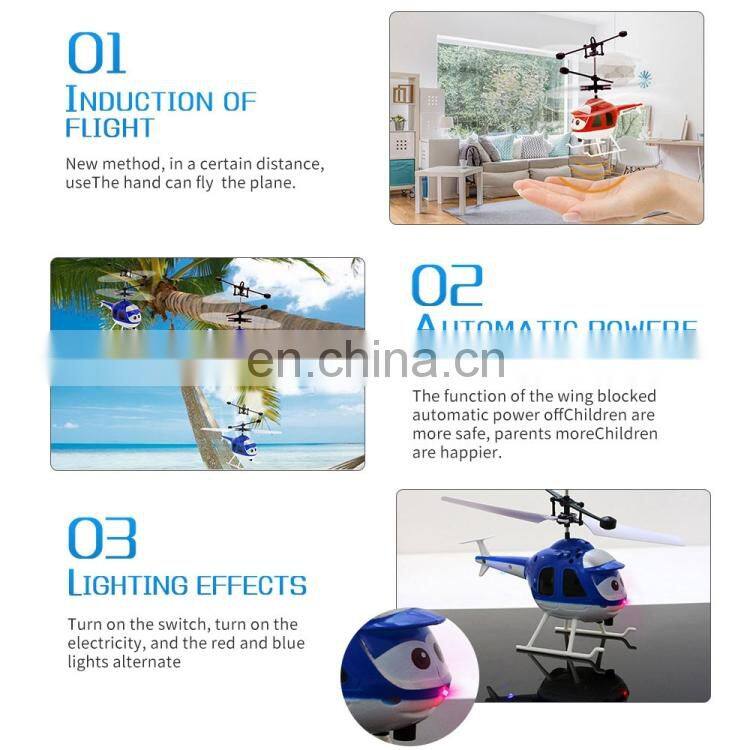 christmas gift ,8188 2CH Infrared Sensor Hand Induction Mini Helicopter with LED Light (Gold)