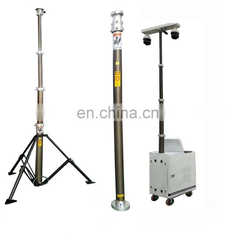 10m light weight aluminum telescopic mast flag pole antenna pole