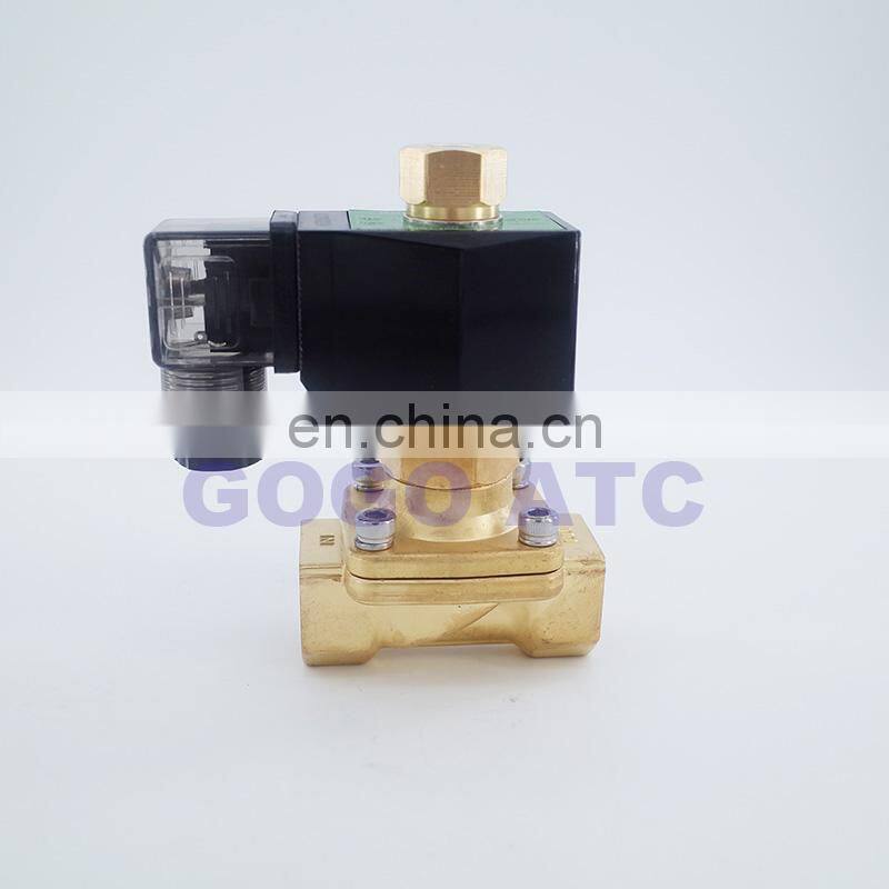 GOGO 2 way brass Normally open solenoid valves 12V DC for water 3/4 inch Orifice 20mm zero pressure start with plug type