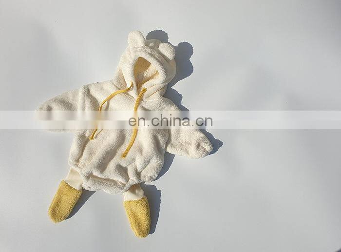 Ins fashion baby kids clothes winter soft velvet Cute pattern long sleeve coat 2020