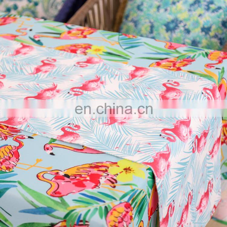 16 x 72 inch Modern Dining Party Decorative Interest Print Watercolor Pink Flamingo Polyester Table Runner Place mat
